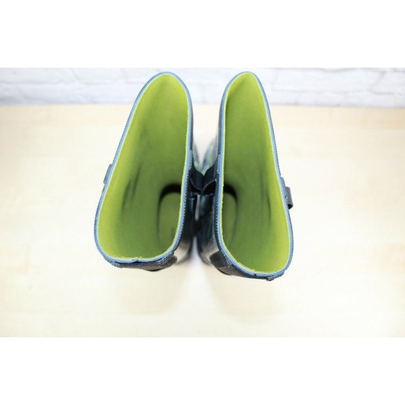 LL Bean Wellie Mariner Blue Camouflage WP Knee High Rain Boots Size 7 M - Picture 6 of 9